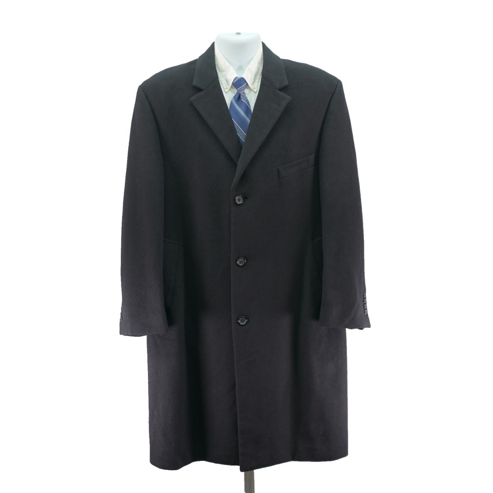 Lauren Ralph Lauren Wool Cashmere Black Overcoat 42R